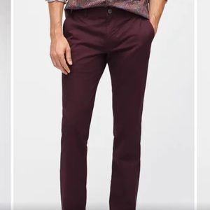 Bonobos slim fit stretch washed burgundy chinos size 35/32 in great condition